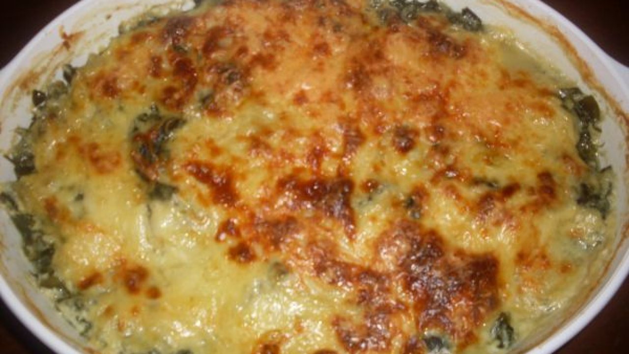 Ispanaklı Beşamelli Fırında Patates Tarifi