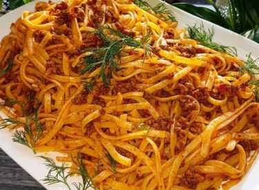 Kıymalı Makarna ( Bolonez soslu)