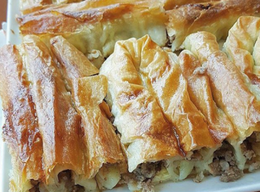 Kıymalı Patatesli Rulo Börek