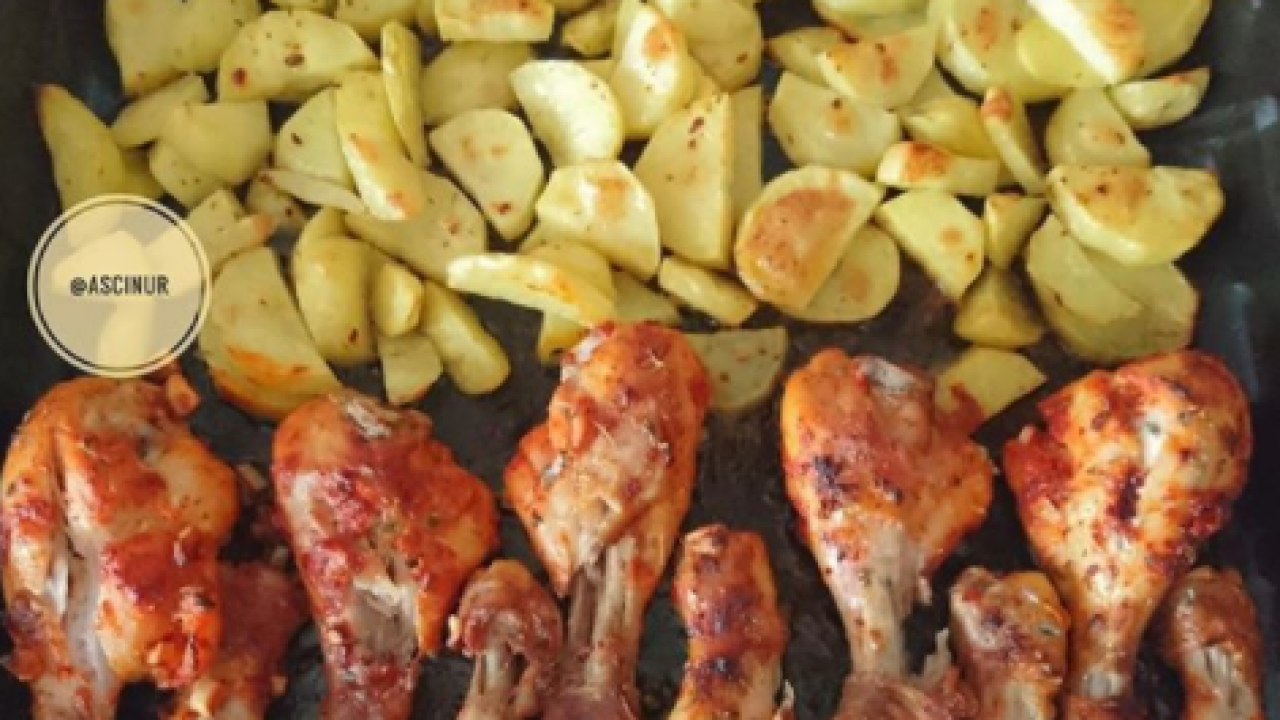 Fırında Tavuklu Patates